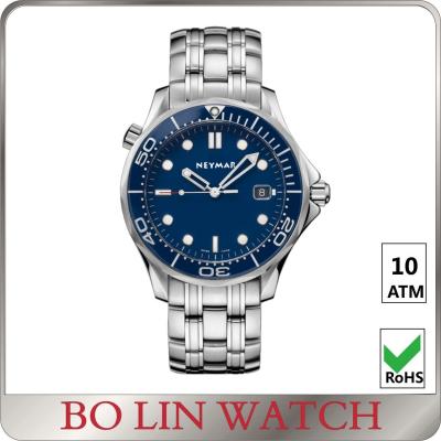 China Dual Time Zone Fancy Wrist Watches For Men , Fantasy Watch Sport Blue Dial for sale