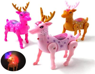 China Sika LED Musical Deer Music Sound Preschool Electric Walking Animal Toy 80*36*79cm for sale