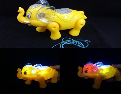 China Electric Leash Music Simulation Swing Fish Rope Piggy Elephant Hog Glowing Walking Kids Toys Hot Toys 78*35*89cm for sale