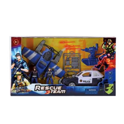 China Cartoon Toy Wholesale Police Rescue Force Team Action Number Figures Toys Set for sale