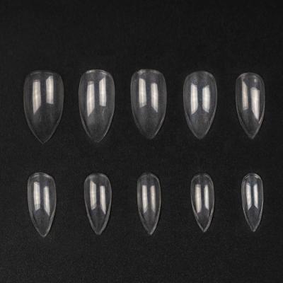 China DIY Nail Art Short Nail Tips UV Gel Water Drip Shape False Nail Tips 500 Pcs/Bag for sale