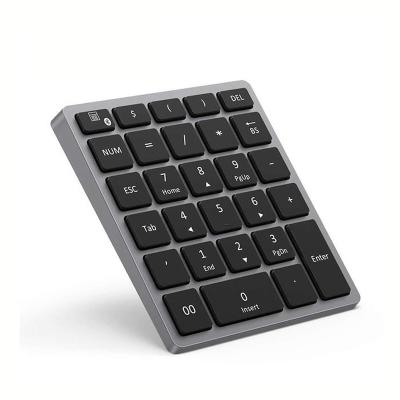 China Wireless Rechargeable Numpad 28 Keys Digital BT Keyboard Compati Accounting Use For Windows IOS Android for sale