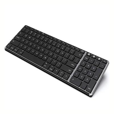 China BT-compati Wireless Rechargeable Wireless Ultra Slim Keyboard with Numeric Keypad for Apple MacBook Pro Air to Multiple Devices for sale