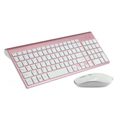 China Laptop\Silent Desktop 2.4G Radio Keyboard and Mouse Combo for Desktop PC Rose Gold Girl Gift Laptop Notebook for sale