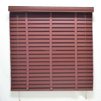 China Eco-friendly Minimalist Wood Sash Strip Ladder Shade Sun Shutter Wood Shade For Windows Home Living Room for sale