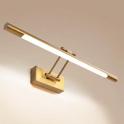 China Rotatable Light Double Angle With Simple Design 12W LED Modern Antique Brass Wall Lamp For Hotel Bathroom Vanity Gallery Bedside Reading Lamp Home Hotel Wall Light for sale