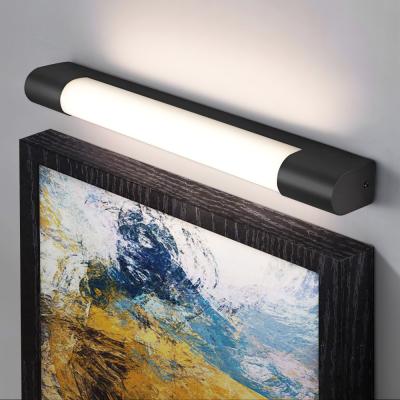 China Manto Black Nordic Lamp Waterproof Wall Lamp 12W Wall Light Fixtures Modern Black Linear Makeup Mirror Lights For Picture Room Light IP44 Washroom Lamp for sale