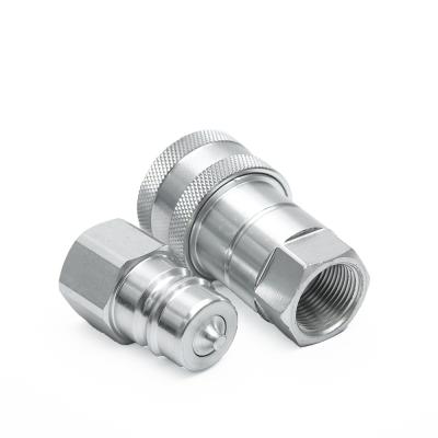 China ISO 7241 A 1/2 Inch Carbon Steel Stainless Steel Female And Male Hydraulic Mushroom Quick Couplers With Dust Plug For Tractor for sale