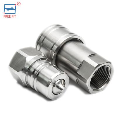 China Hot Selling Stainless Steel Stainless Steel With Big Pice Hydraulic Quick Release Couplings KZF ISOA Series for sale