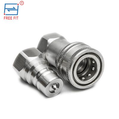 China 1/2 Inch ISO 7241-B High Quality European Construction Machinery 304 Stainless Steel Female And Male Hydraulic Quick Couplers For Tractor for sale