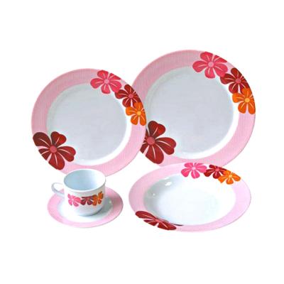 China Viable Factory Wholesale Custom Logo Printing Melamine Floating Dinnerware Set for sale