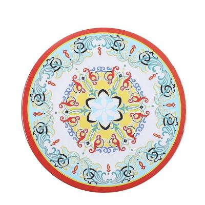 China Factory Wholesale Price Sustainable Green Printing Dinner OEM Melamine Plates for sale