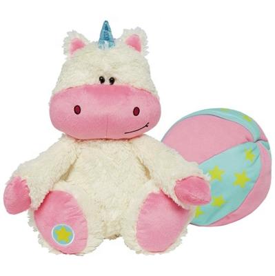 China Soft Plush Unicorn Plush Animal Convertible Stuffed Toy Ball for sale