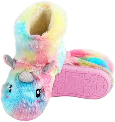 China Maid Girls 3D Novelty Character Unicorn Slippers Plush Toy for sale