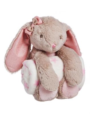 China Super Soft High Quality Blanket Monkey Plush Rabbit Baby Stuffed Animal Toy With Blanket for sale