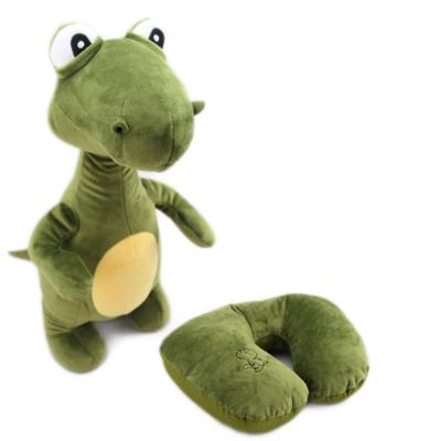 China Plush Dinosaur Stuffed Animal Doll Transform U Shape Pillow 2in1 Soft Toys for sale