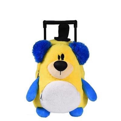 China Polyester Trolley Backpack Kids School Bag Up-to-Date Trolley Backpack Plush Bag for sale