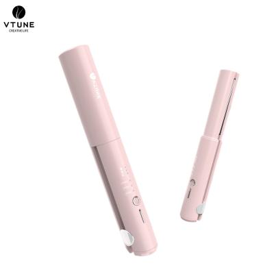 China Household Vtune Private Label Hair Styling Tools Custom Bling Small Flat Iron Hair Straightener for sale