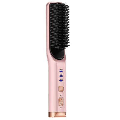 China Custom Logo Vtune Hot Comb Home Electric Hair Straightening Hair Straightening Electric Hot Comb for sale