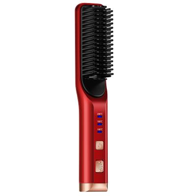 China 2022 Hot Travel Vtune Ceramic Hair Straightening Comb Home Electric Hair Straightener Brush for sale