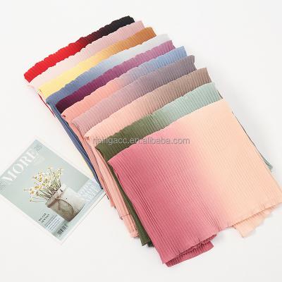 China New Fashion Lady Men's Woven Polyester Best Selling Solid Shade Cotton Hijab Scarf Muslim Shade Base Progressive Dyeing Polyester Woven Best for sale