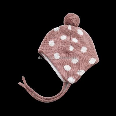 China COMMON Kids Baby Boy Kids Knitted Winter Beanie Beautiful Hat Earflap Hat and OEM Style Custom Acrylic Unisex Weather for sale