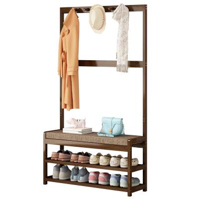 China New Style Environmentally Friendly Storage With Coat Rack Shoe Stool Soft Cushion Single Stool for sale