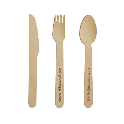 China Wholesale Disposable Wooden Tableware Custom Dessert Knife Environmental Friendly Wooden Fork 003 for sale