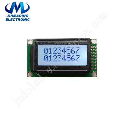 China JMD 0802B character dot matrix LCD module background 3.3V 8*2 words gray white black dot 0802B F for sale