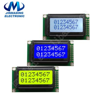 China JMD 0802B 8X2 Character LCD Module Display Gray/Green Blue/Yellow 3.3V/5V 0802B Colors for sale