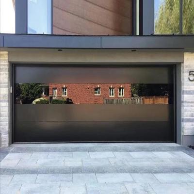 China Anti-theft House Villa Exterior Tilt Garage Doors Design Steel Plate Automatic Overhead Insulated Sectional Tilt Garage Door for sale