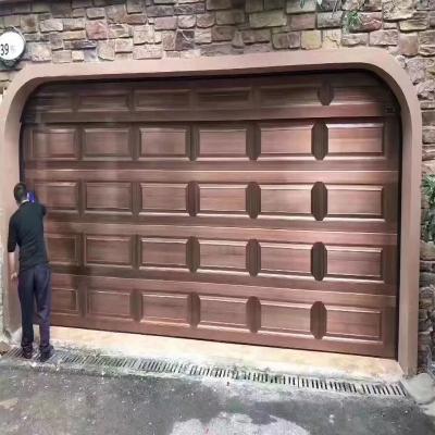 China Wholesale price house anti-theft villa exterior garage doors design automatic steel plate overhead insulated sectional garage door for sale