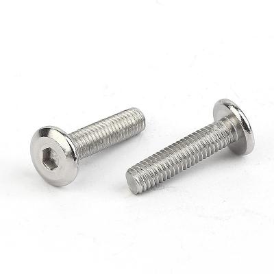 China Iron Stainless Steel Flat Head Chamfered Hex Head Screws Furniture Screws Big Flat Head Screws M5M6M8 Bolt Parts for sale