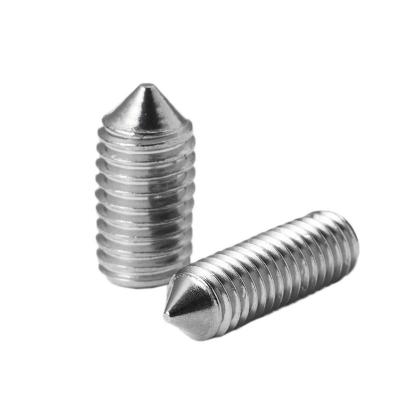 China / 304 Stainless Steel Taper End Assembly Hex Screw DIN914 GB78 Screws Without Crown Cord for sale