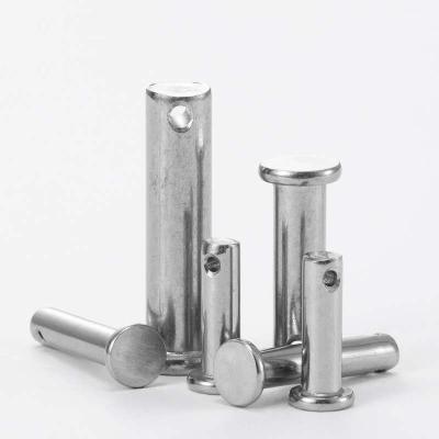 China Solid Iron 304 Stainless Steel Pin Positioning Pin With Shank Holes Drilling M8M10*12-100mm for sale