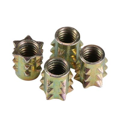 China Zinc Alloy Spike Nut M4M5M6 Zinc Alloy And Spine Color Internal Furniture Connector Zinc Alloy Nut Without Base for sale