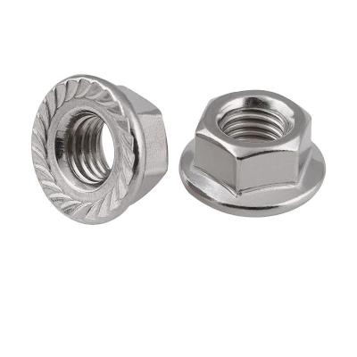 China Iron 304 Stainless Steel Hexagon A2DIN6923 Flange Nut M3M12 Hex Nut for sale