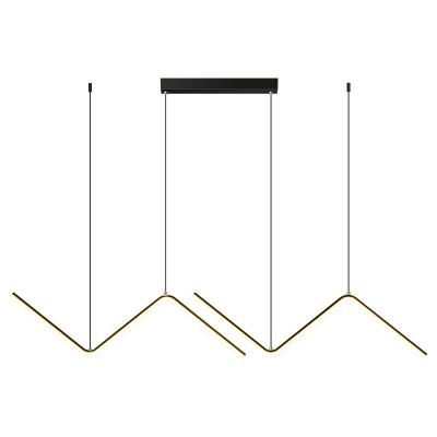 China Simple line modern minimalist chandelier restaurant LED light long bar counter modern post-modern personality for sale