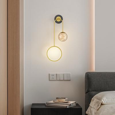 China Nordic Modern Luxury Wall Lamp Bedroom Bedside Lamp Living Room Aisle LED Wall Light for sale