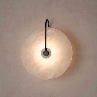 China Luxury Hotel Living Room Wall Sconce Lamp Bedside Marble Decorative Night Lights Luxury Marble Wall Lights for sale