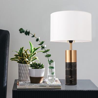 China Modern Nordic luxury led bedside table bedroom table lamp decorative light fabric LED romantic indoor lighting for sale