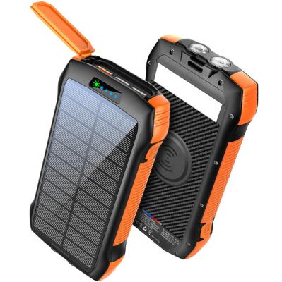 China 20000mah ,Wholesale Solar Charging Support Outdoor Fast Mobile Charging Wireless Quickly Charging Power Bank for sale