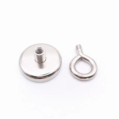 China Industrial Permanent Magnet N35 Cup Form Rare Earth Magnet NdFeB Neodymium Magnets Hook Fishing Magnets for sale