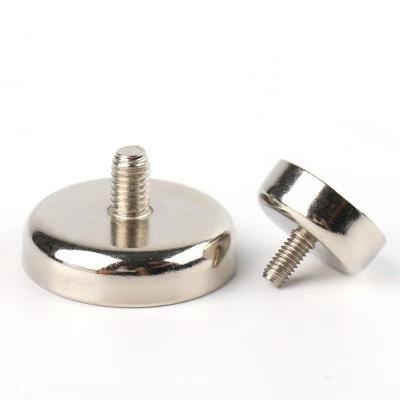 China Industry Round Screw Holder Magnetic Neodymium Permanent Pot Magnets With Bolt for sale