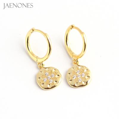 China FASHIONABLE JAENONES Fashion Wholesale 925 Silver Hoop Earrings Vintage Circle Dangle Earrings For Women for sale