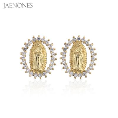 China FASHIONABLE JAENONES Fashion Madonna Style Stud Earrings Christian Earring Buddha Earrings For Custom Women for sale