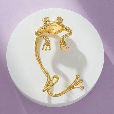 China Fashion New Style Jewelry Alloy Climber Metal JAENONES Non-Puncture Animal Frog Earrings Frog Stud Earrings for sale