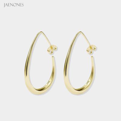 China JAENONES Fashion TRENDY Wholesale Gold Plated Minimalist Circle Earrings Big Circle Earrings Drop Earring for sale