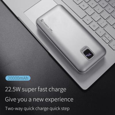 China Hot Charging Support 20000mA PD22.5W Display Mobile Power Super Fast Charging Bi-Directional Fast Charging for sale