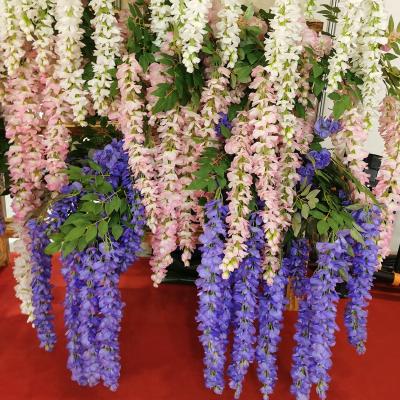 China 2021 Wholesale Artificial Wisteria Beautiful Hot Sale Artificial Wisteria Flowers Colorful Hot High Quality Beautifulwedding Decoration for sale